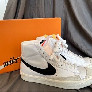 Nike Blazer White High-Top Sneakers 7.5 WORN ONCE